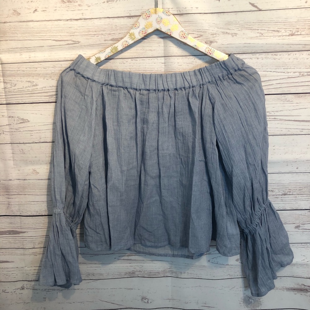 NWT Club Monaco Plumina Chemise Blue Blouse top - Picture 2 of 5